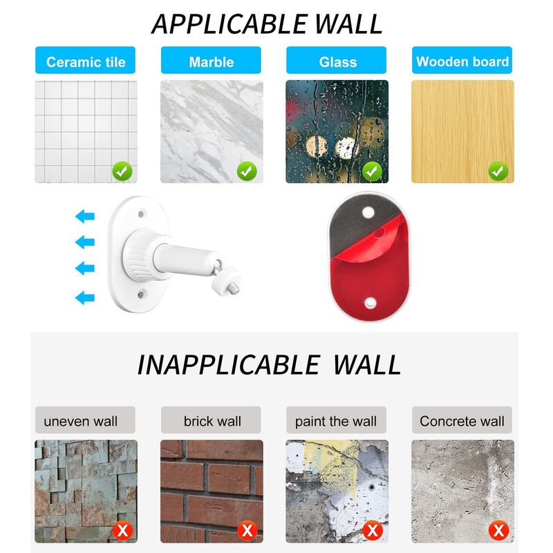 4 Pack Adhesive Wall Mount Compatible With Ring Stick Up Cam Wired/battery And R gallery