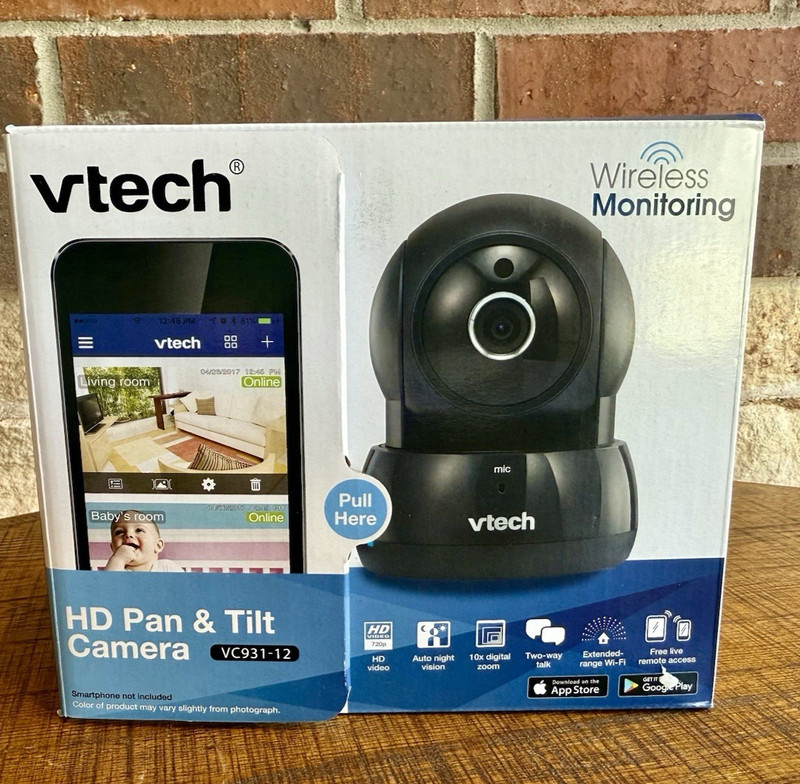 NEW Baby Home Monitor VTech VC931-12 Wireless IP HD Video Camera Pan & Tilt