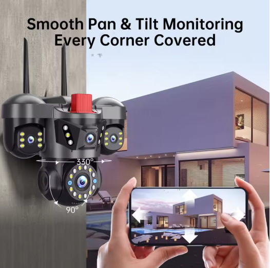 10K 20MP UHD Outdoor WiFi IP Camera 16X Zoom 4 Lens 4 Screens Ai Auto Tracking S gallery