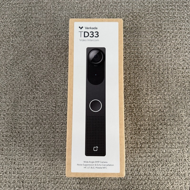 Verkada TD33 Video Intercom 5mp camera Mullion Mount, Reader and Mobile NFC