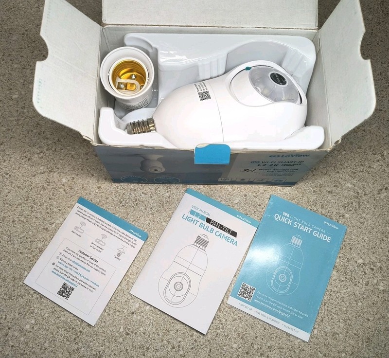 LaView Bulb Security Camera 2.4GHz, 360° Motion Detection 2-Way Audio Cloud & SD gallery