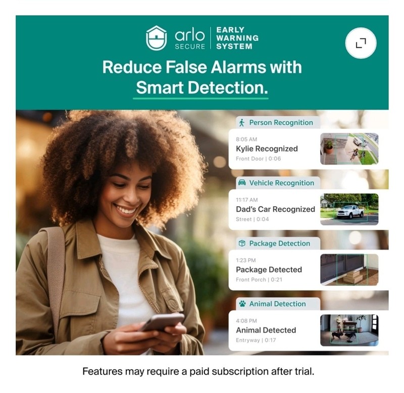 (2-Pack) Arlo Outdoor 2K Security Camera Essential 3rd Gen - Battery Powered gallery