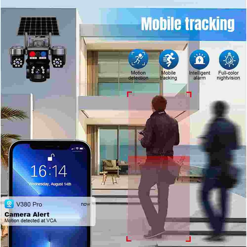 6MP Camara De Seguridad Inalambricas Para Exterior Con Vision Nocturna y Audio gallery