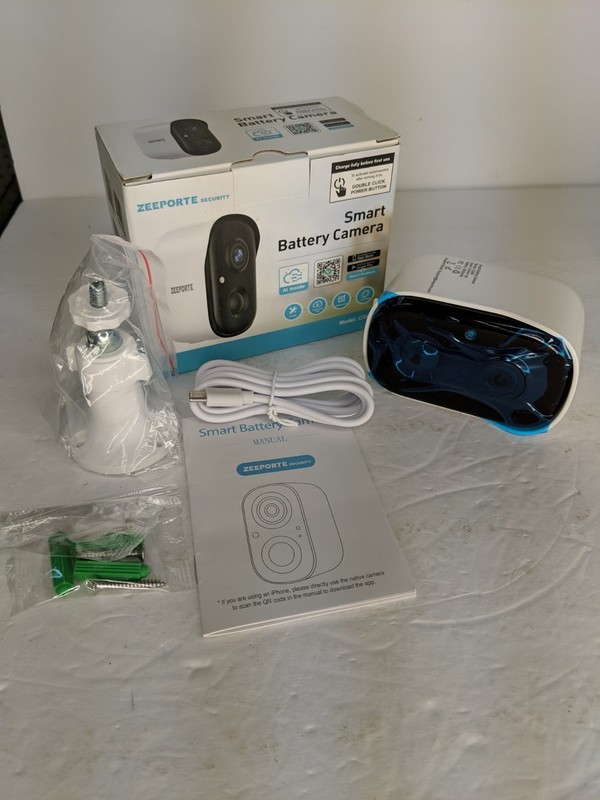 Zeeporte Smart Battery Surveillance Security Camera CG6S OPEN BOX Witeless