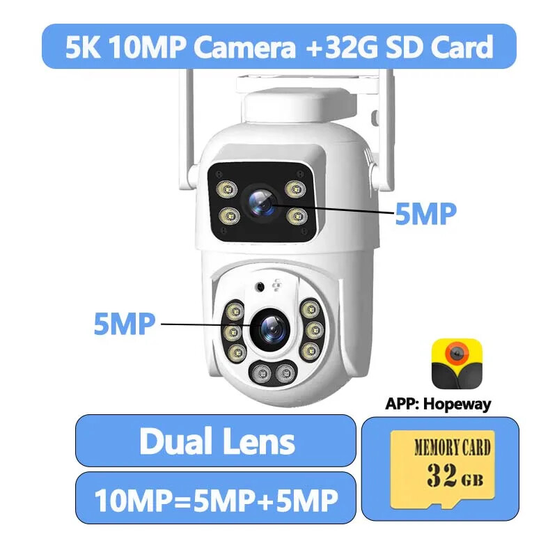 5K 10MP WIFI IP Camera Motion Detection Outdoor CCTV PTZ Security Surveillance gallery