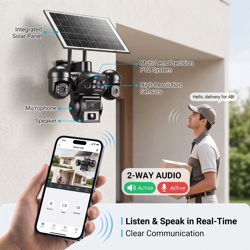 4K Camaras De Seguridad Wifi Exterior HD Inalambrica Con Vision Nocturna Video gallery