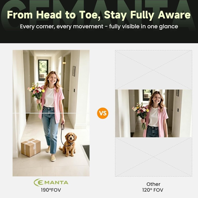 CEMANTA 1080P Dual-Cam Video Doorbell Camera Wireless, No Subscription gallery
