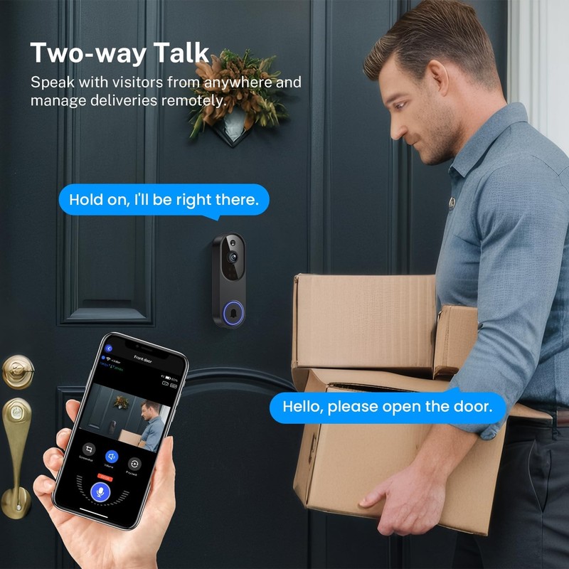 WiFi Ring Doorbell 1080P HD Security Camera Wireless Door Bell Camera With Chime gallery