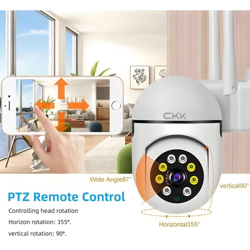 Camara De Seguridad 5G WiFi Para Casas Exteriores 360 Con Audio Alexa Compatible gallery