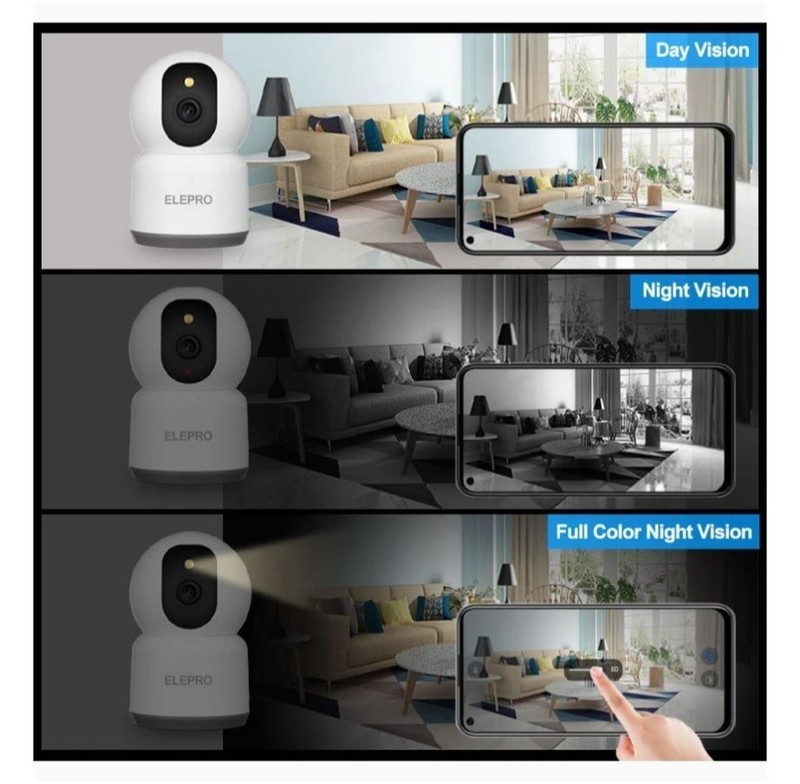 WiFi Surveillance Camera, Indoor Camera Color Night Vision 2.5K 5MP/5G gallery