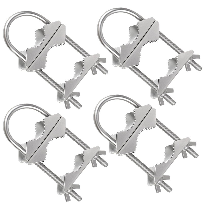 Dual Antenna Mast Clamp, Galvanized Iron U-Bolt Mounting Bracket for Antennas...