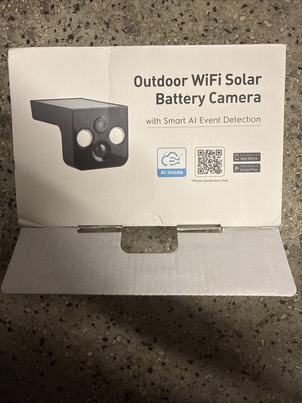 Dual Lens Outdoor WiFi Solar Battery Security Camera with Smart AI Event Detecti