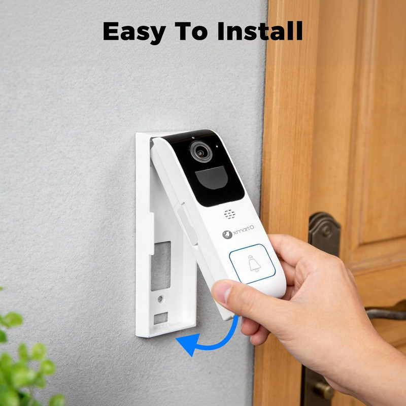 xmartO 2.4G/5G Dual Band Smart Video Doorbell Camera, Home Security Live View, 2 gallery