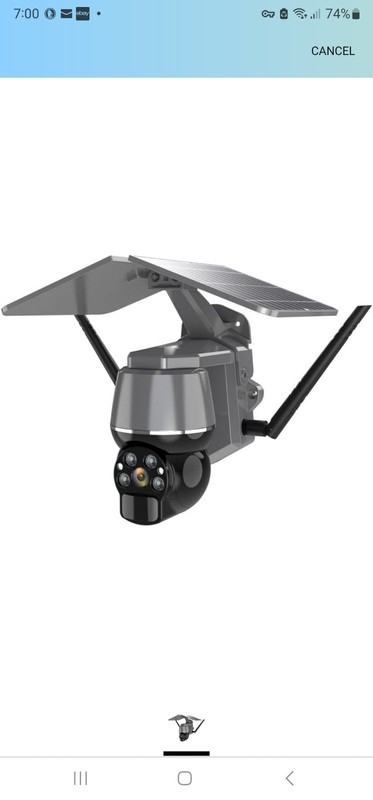 WiFi Solar PTZ Camera Remote Double Light Source Solar Energy Alert PTZ Cam US