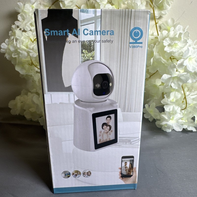 Smart AI Camera V380Pro Motion Detect 360 Coverage 2-way Talk W/ Screen And App gallery