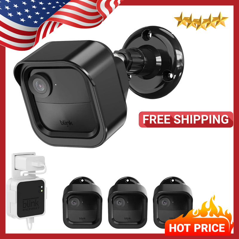3 Pack All New Blink Outdoor & Indoor Wireless Home Security Camera System Mount