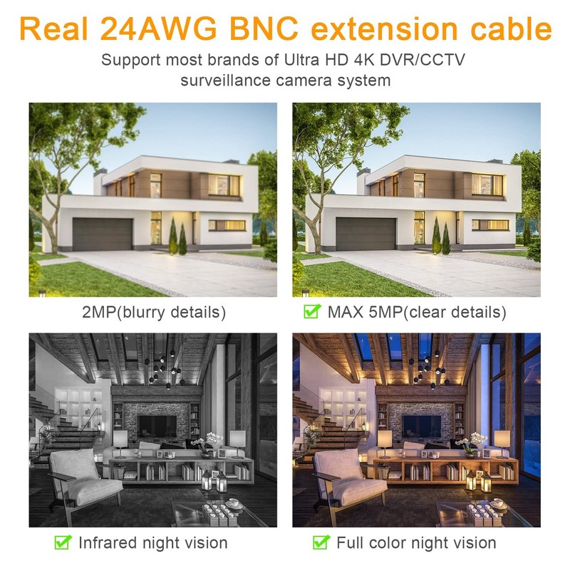 WILDHD 200ft Bnc Cable All-in-One Siamese Video and Power 200FT 1PACK, Black gallery