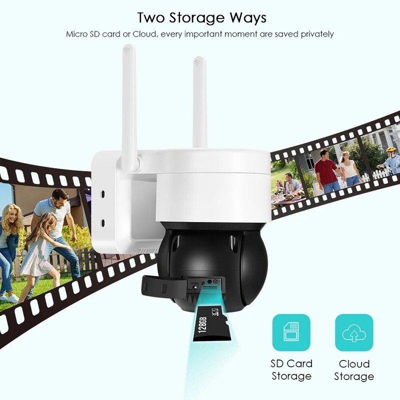 4MP WIFI HD Solar Camera PIR Human Detection Outdoor Security PTZ Surveillance gallery