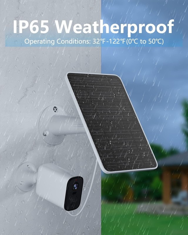 High Efficiency Solar Charger for Eufy - 10ft Waterproof Cable & 360 Bracket gallery
