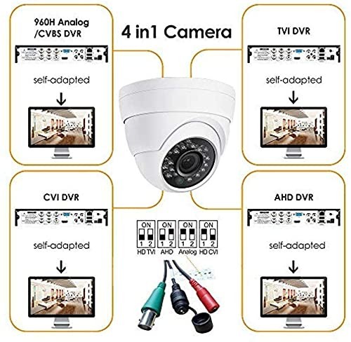 5MP Full Color Night Vision Dome TVI CCTV Security Camera with Visible White ... gallery