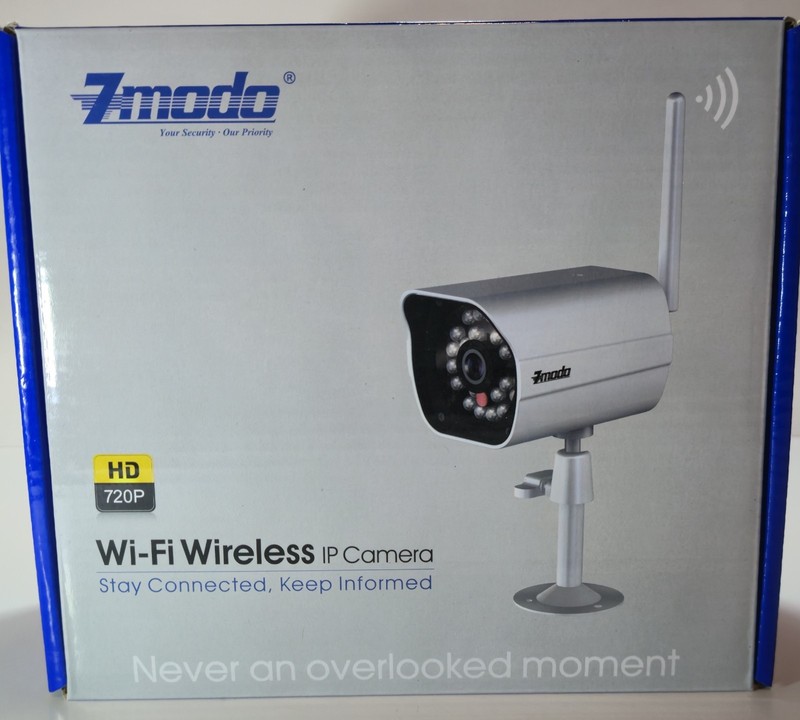 Zmodo 720p Outdoor Wi-Fi Wireless IP Camera ZP-IBH13-W, New Open Box