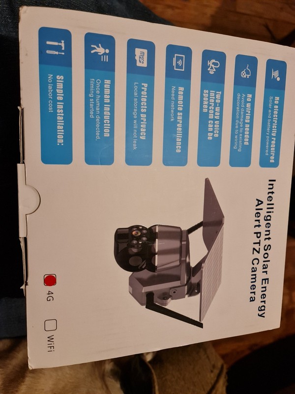 WiFi Solar PTZ Camera Remote Double Light Source Solar Energy Alert PTZ Cam US gallery