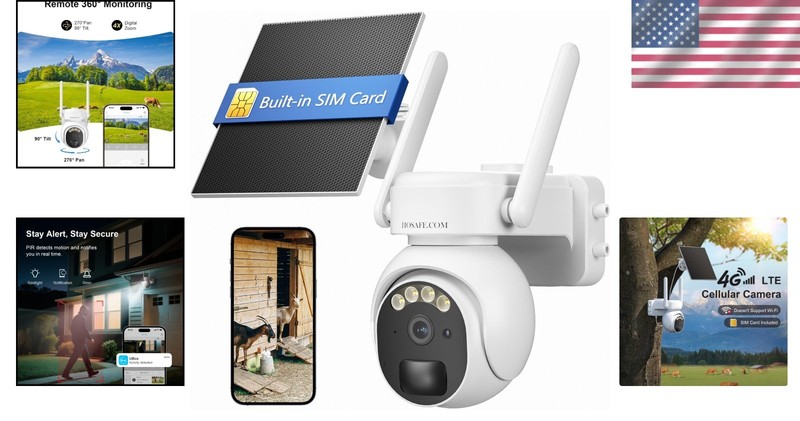 360° PTZ Outdoor Security Camera with Free Cloud Storage & PIR Motion Detection gallery