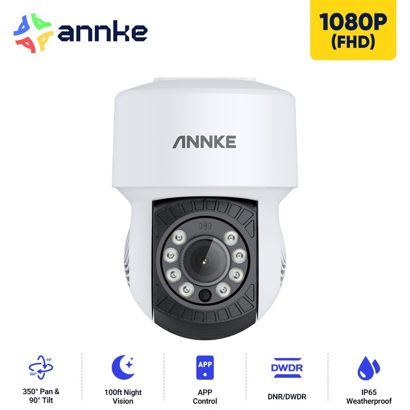 ANNKE HD 1080P Video 350° Pan&Tilt CCTV Security Camera Outdoor 2MP Night Vision gallery