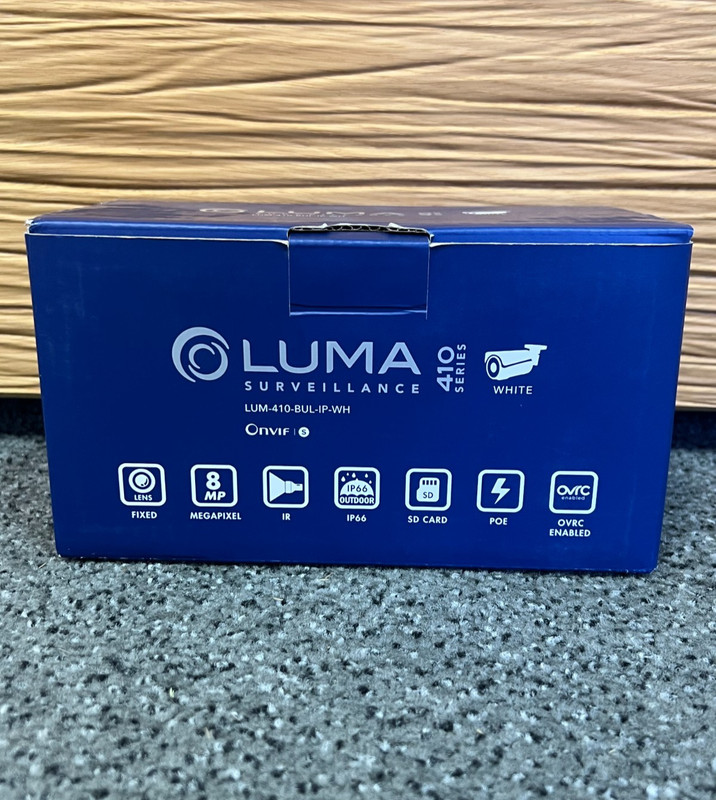 Luma LUM-410-BUL-IP-WH 8MP 410 Series IP Bullet Camera PoE Outdoor White OvrC gallery