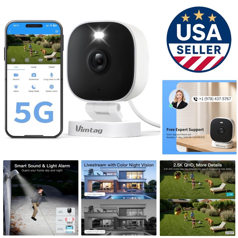 Weatherproof Smart Wi-Fi Security Camera with Live Streaming Capabilities