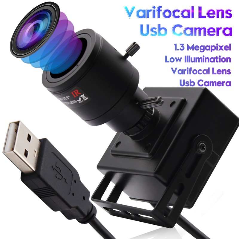 ELP 1.3 Megapixel USB2.0 Webcam w/ 2.8-12mm varifocal lens 960P USB Camera F ATM gallery