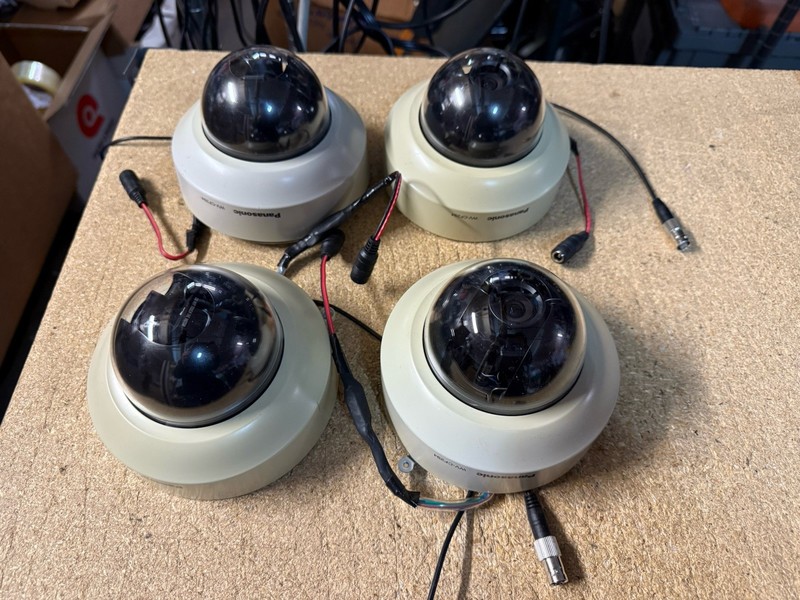 4 x Panasonic WV-CF294T Mini-Dome Color Security Camera CCTV Surveillance LOT 4