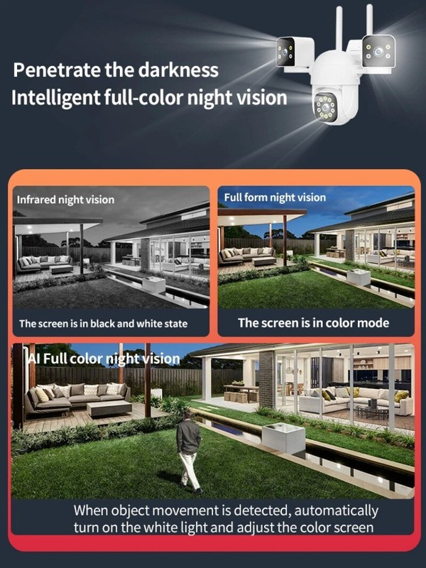 12MP CCTV Camera Outdoor Waterproof 360 Degree Monitoring Security Wifi Cameras gallery