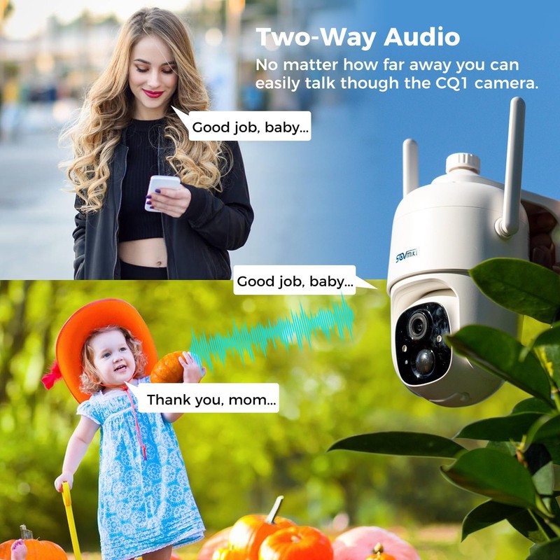 Vicohome 2CQ1 AI 2K Solar Security Camera Wireless Outdoor, Battery Powered,T... gallery