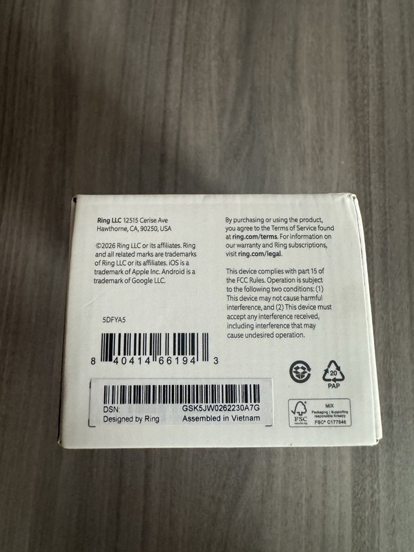 NEW Ring Battery Doorbell (2nd Gen) 2K Wireless Video Doorbell Camera - Sealed gallery
