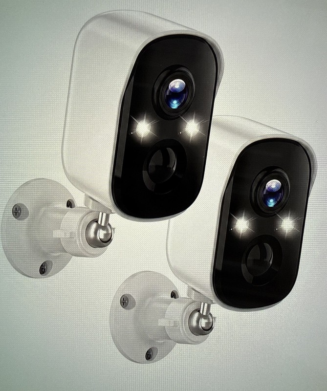 4MP Security Cameras Wireless Outdoor, Color Night Vision, 2-Way Audio, 2-Pack
