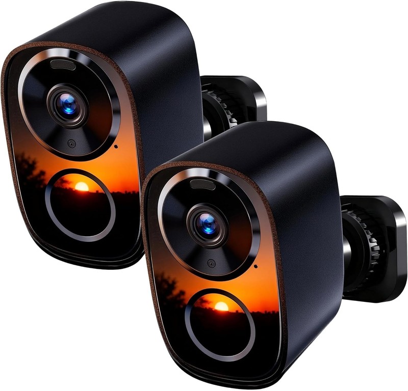 2026 Upgraded 2K Security Cameras Wireless Outdoor (2-Pack), Free Cloud & SD Sto gallery