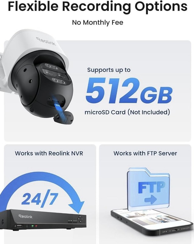 REOLINK TrackMix PoE Dual-Lens PTZ Security Camera 6X Hybrid Zoom Tracking gallery
