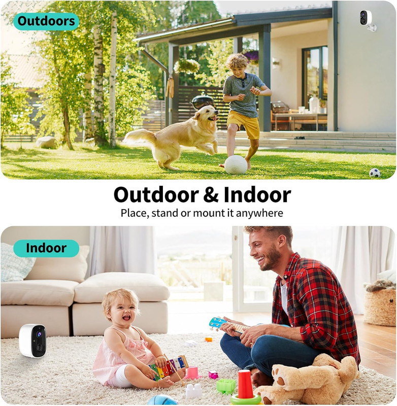 2K Security Cameras Wireless Outdoor,Wifi Cameras for Home Security | FHD WIFI I gallery
