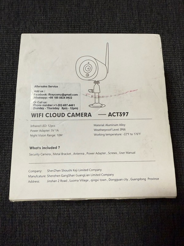 2Pk Wireless Security Cloud Camera for Outdoor/Home,2K FHD WiFi IP ACT397-White gallery