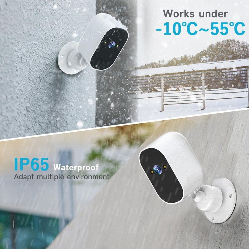 1080P WiFi Wireless Security Camera Solar Battery Powered Cam 3MP IP65 Monitor gallery