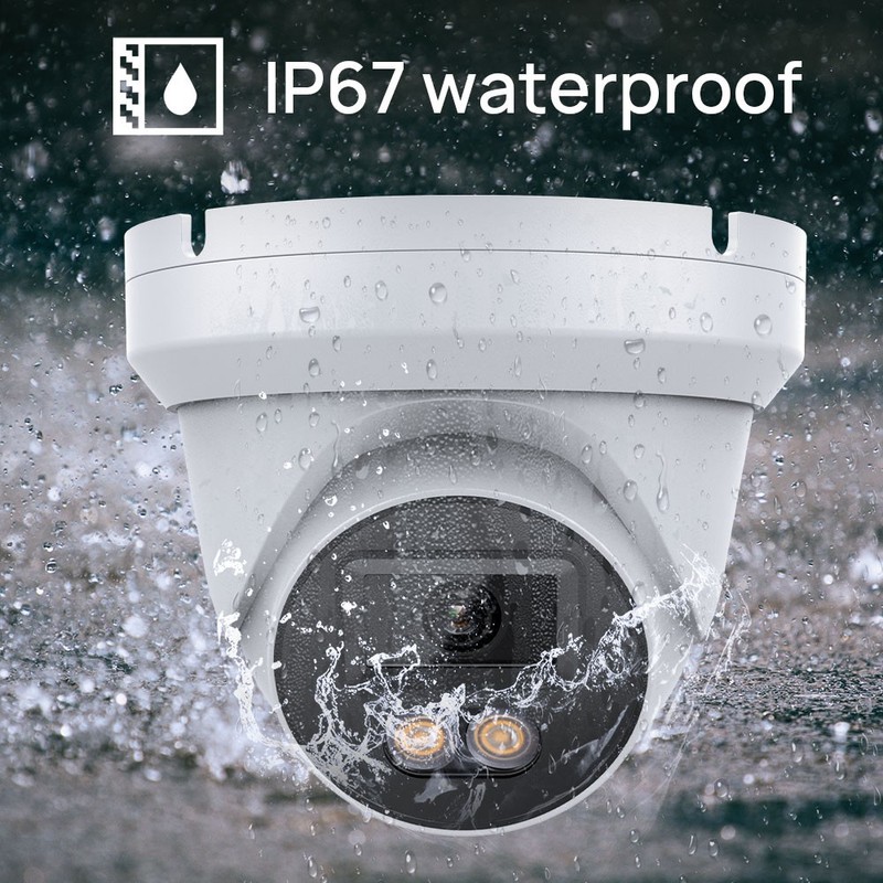 Vikylin 8MP 4K IP Full-color Security Camera Built-in Mic POE Outdoor IP67 MD US gallery