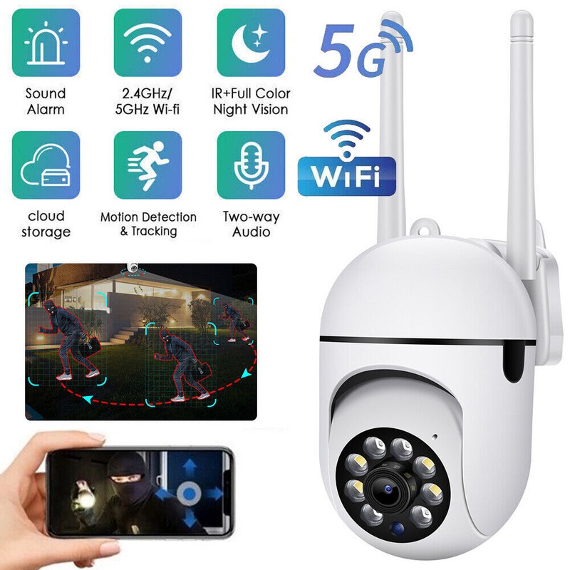 4x 1080P Camaras De Seguridad Para Exterior WIFI Inalambrica Con Vision Nocturna