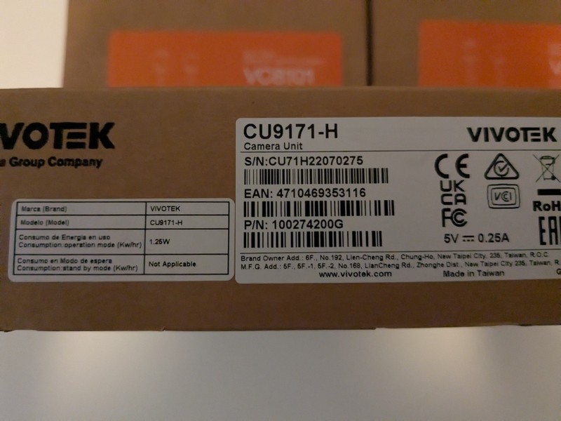 2x Vivotech Security Cameras CU9171-H & VC8101 gallery