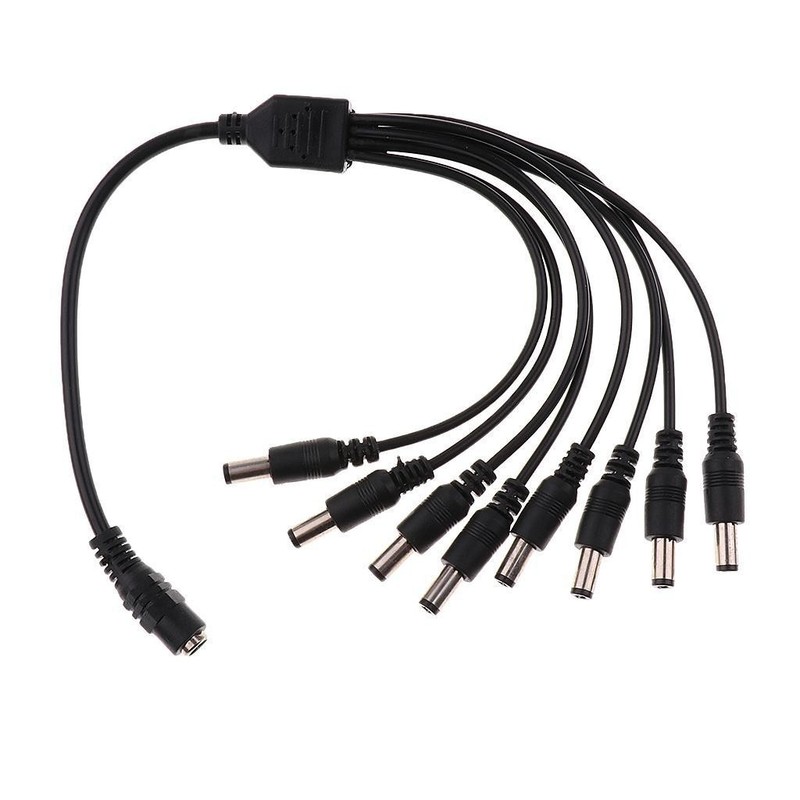 DC 12V Power Adapter 1 to 8 Way Power Splitter Cable for CCTV Cameras DVR gallery