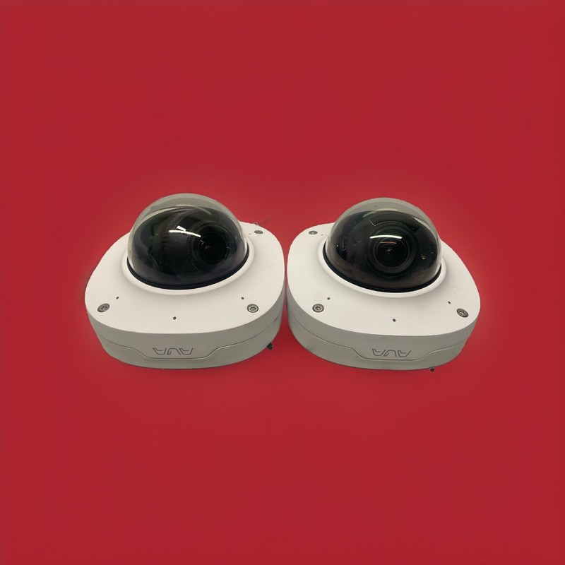 (LOT OF 2) AVA Compact DOME-W Outdoor/Indoor Wired Security Camera White. J-85