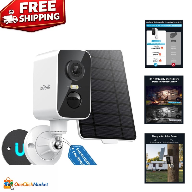 Weatherproof 4G LTE Security Camera with Color Night Vision for Total Protection
