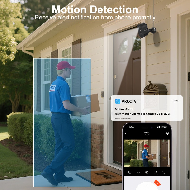 ARCCTV Security Camera System Solar Battery Powered Wireless WiFi Outdoor Home gallery