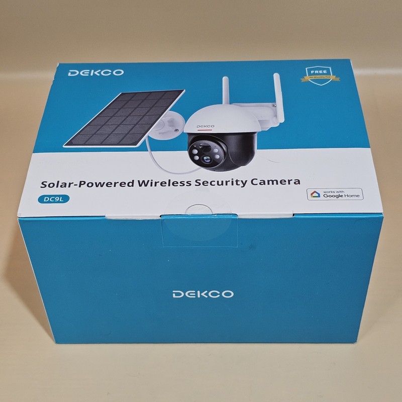 4 DEKCO WiFi Rotating Outdoor Solar Dome Home Security Camera Lot Open Box gallery
