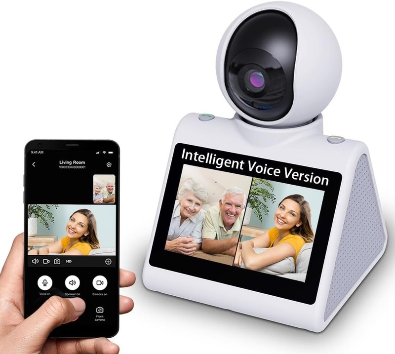 Indoor 4MP Security Camera w/ 4.3″ Screen Two-Way Audio – NEW